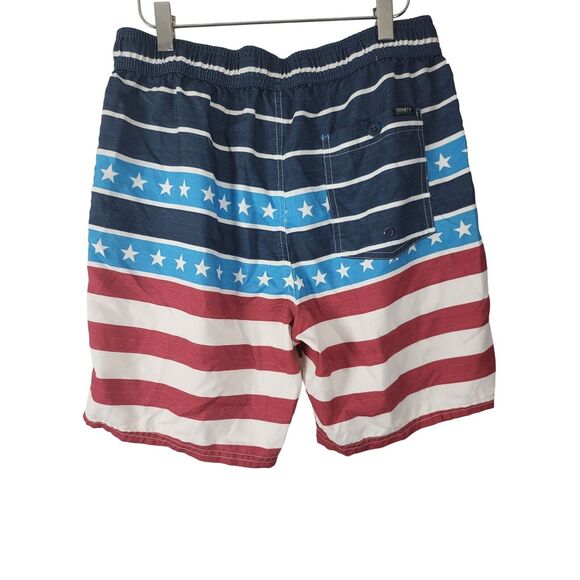 Trinity Swim Trunks Large Mens Red White Blue Patriotic Pockets Unlined Swim - Picture 6 of 8